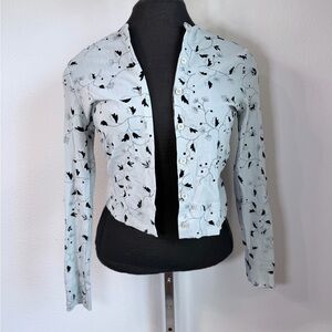 Kookai Paris Fitted Button Up Top 🇫🇷 Y2K French Girl Floral Cardigan